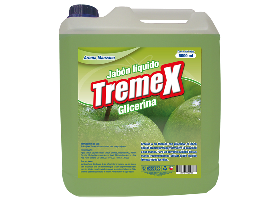  JABON LIQ. 5 LT. GLICERINA MANZANA TREMEX 