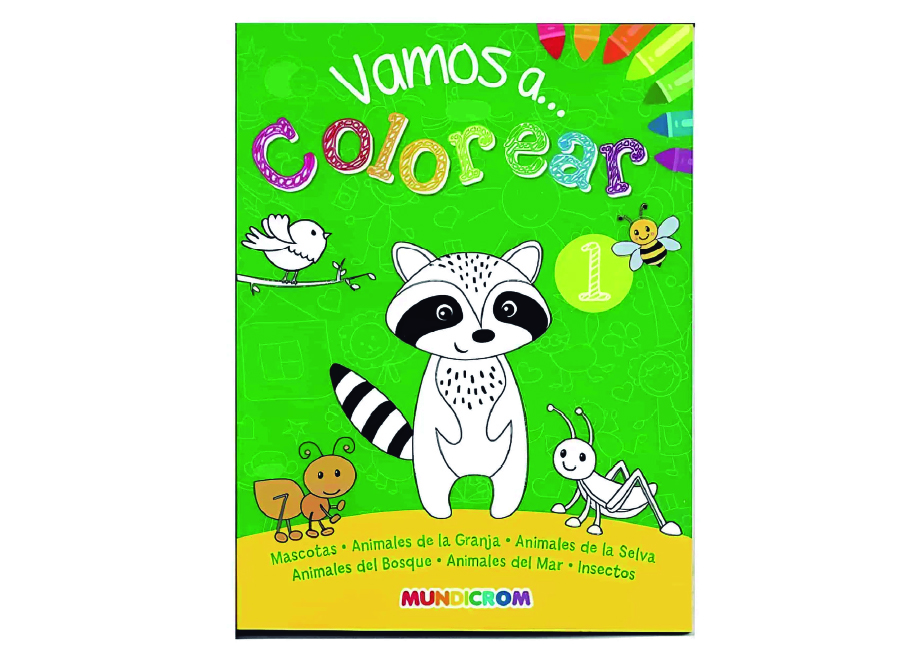  LIBRO P/COLOREAR VAMOS A COLOREAR 1 ANIMALES 64PG 