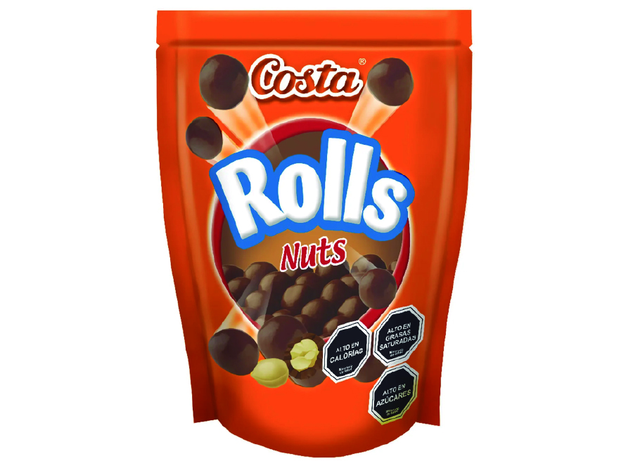  CONFITE ROLLS NUTS 150 GR CHOC. COSTA 