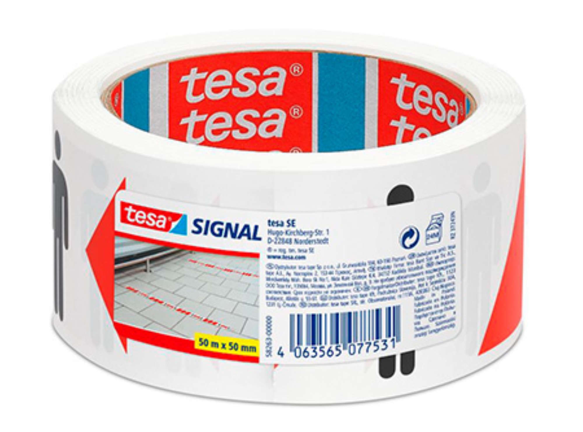  CINTA DELIMITADORA  50 X 50 CON SEAL 1.5M ROJ/BLC 
