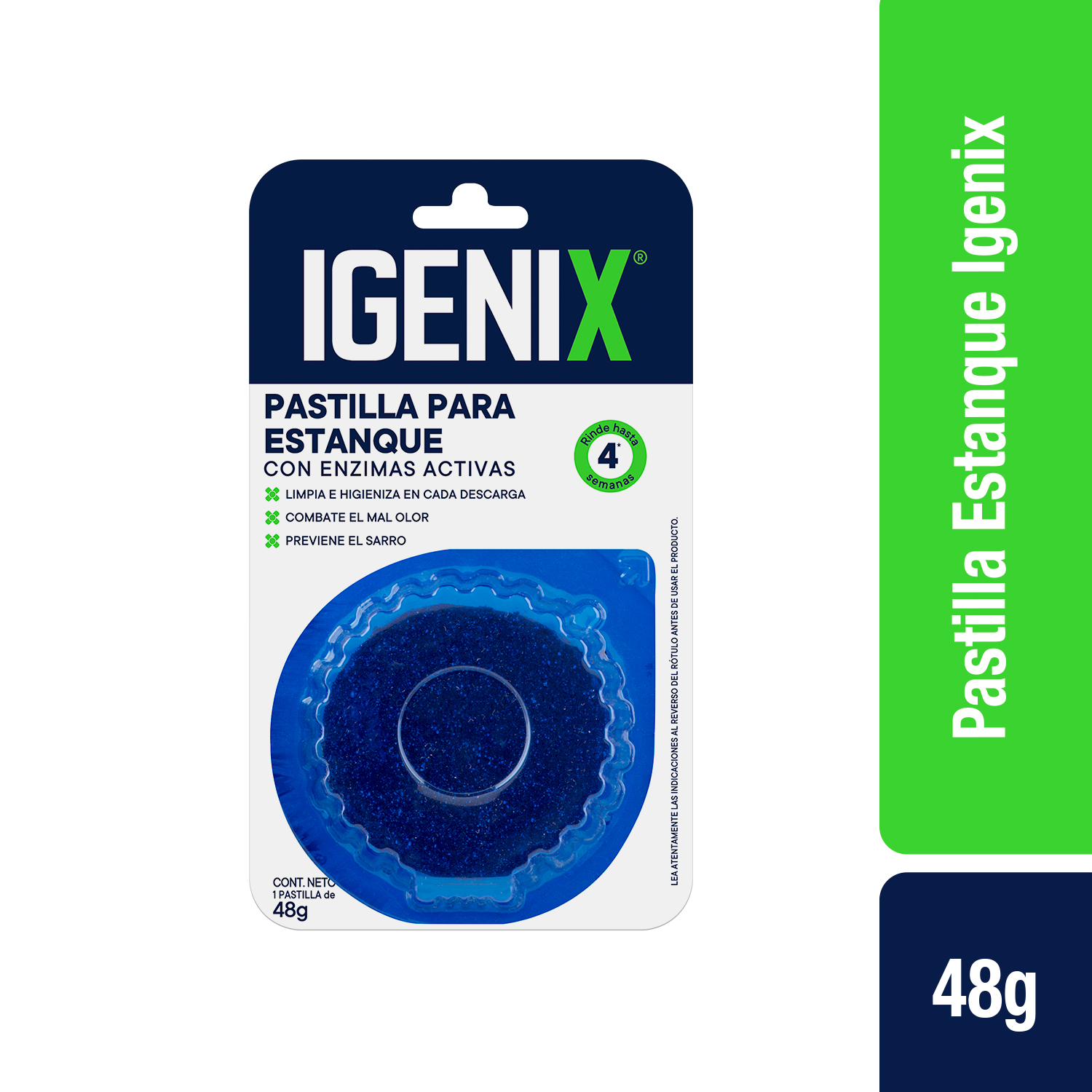  LIMPIADOR BAO WC 48 GR IGENIX PASTILLA AZUL 