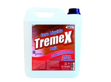  CERA LIQ.  5 LT. TREMEX AUTO BRILLO ROJA 