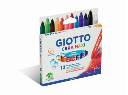  LAPIZ CERA  12 COLORES JUMBO GIOTTO MAXI 