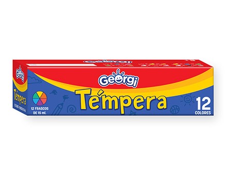  TEMPERA  12 COLORES GEORGI 15 ML. 