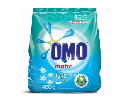  DETERGENTE POLVO  400 GR. OMO MATIC ALOE VERA 