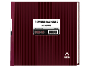  LIBRO REMUNER.MENSUAL SIMPLE BUHO 140 