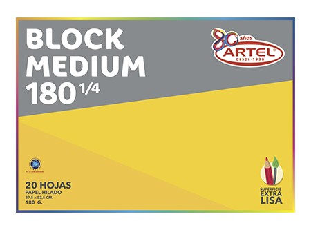  BLOCK DIBUJO 180 1/4 20 HJ ARTEL 