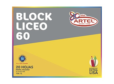  BLOCK DIBUJO LICEO 20 HJ ARTEL 60 