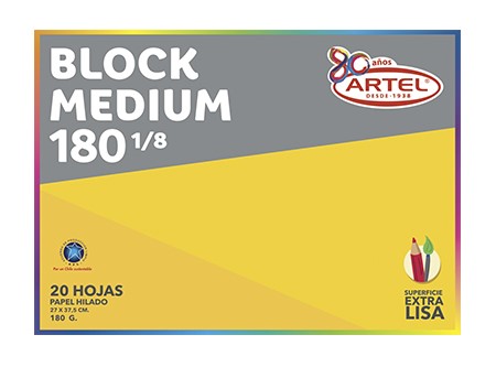  BLOCK DIBUJO 180 1/8 20 HJ ARTEL 